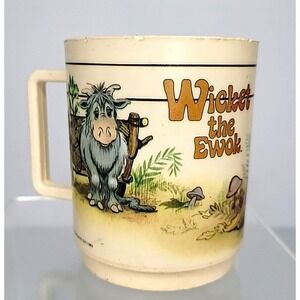 Vintage 1983 Star Wars Return of the Jedi EWOK‎ Wicket DEKA Plastic Cup Mug